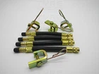 4 x 140mm Flexible Rubber Tyre Valve Extensions With 4 x Clamps Truck Bus Agri