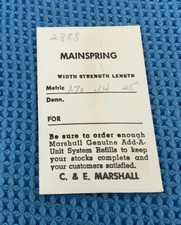 Mainspring 2888 C&E Marshall CO. (1.70 X .14 X 25) NEW OLD STOCK (712M-126X) L