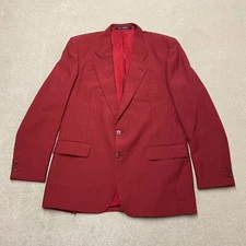 Chatsworth Blazer Jacket 42 Long Men's Red Wool Mohair Blend 2-Button