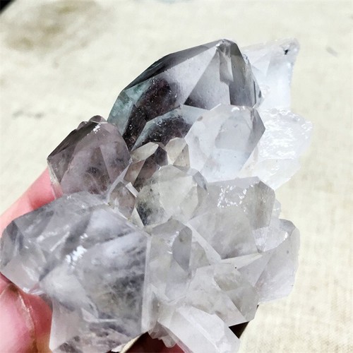 111g HIMALAYA TIBETISCHER LEMURISCHER AGNITIT ROT PHANTOM QUARTZ KRISTALLCLUSTER