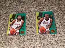 Grant Hill 1996 Skybox USA Olympic Bronze Sparkle And Regular Version Card.
