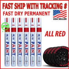 3pcs RED Paint Pen Markers Waterproof Permanent Car Tire Lettering Rubber Letter
