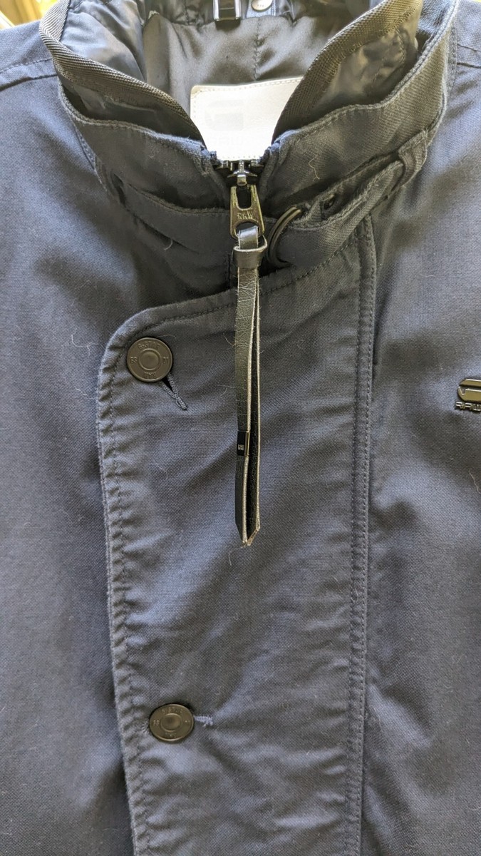 G-Star Raw Women's Minor Mix Slim Trench Coat Blue Sz Small