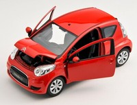 Blitz Versand Citroen C1 Rot / Red 1:24 Welly Modell Auto Neu & Ovp Box