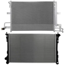 Aluminum Radiator & AC Condenser Cooling Kit For 2016-2018 Ford Explorer 3.5L V6