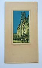 1920s St Dunstans London Vintage Coloured Print F. Robson Signed Destroyed WW2