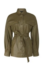 Love, Whit by whitney port olive faux leather jacket Sz S