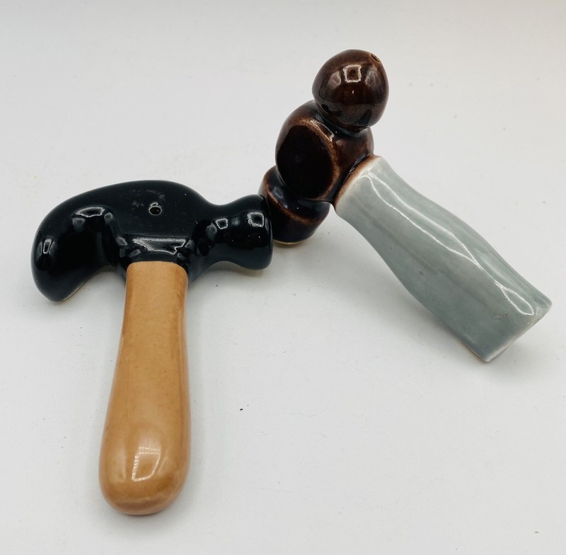 Vtg Set Of Hammer Go-Together Salt & Pepper Shakers 1950s Ceramic