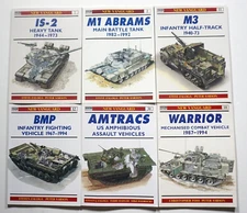Osprey New Vanguard 6 Vols Tanks IS-2 M1 Abrams M3 Half-Track BMP Amtracs