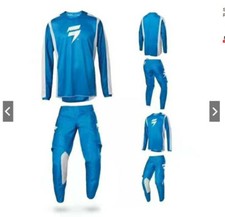 SHIFT MX Motocross Enduro Combi Combo Hose Pant Jersey Hemd Gr. 38 XXL blau.