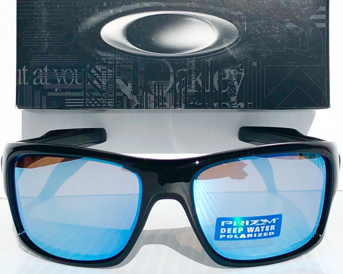 NEW* Oakley TURBINE Black POLARIZED Deep Water BLUE H20 NEW* Oakley TURBINE Black POLARIZED Deep Water BLUE H20