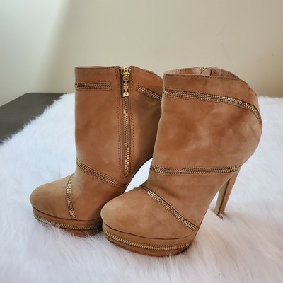 tan platform booties