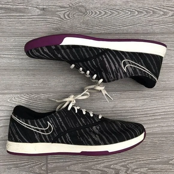 Scarpe da tennis Nike lunarlon viola e grigie scarpe da ginnastica piatte taglia 9