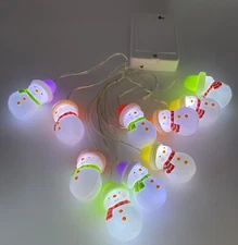 2023 Hallmark ~ Miniature GUMDROP SNOWMAN Light String (10 LIGHTS) - NIB