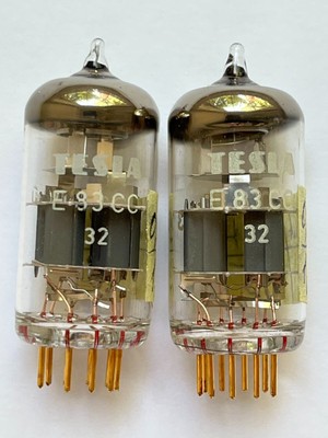 2PCS TESLA E83CC / ECC83 / 12AX7 / ECC803S AUDIO TUBES! GOLD PINS