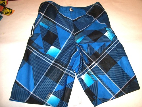 New Volcom youth boys boardshorts swimsuit sz 20 ANNHILATOR blue board shorts - Picture 2 of 4