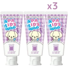 Lot 3 APAGARD Apa Kids Grape Prevents Thoroughness Children's Toothpaste 2.1 oz