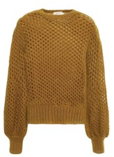 126. ZIMMERMANN Unbridled Mustard Mohair-Blend Sweater Jumper Sz 2 M / L 495