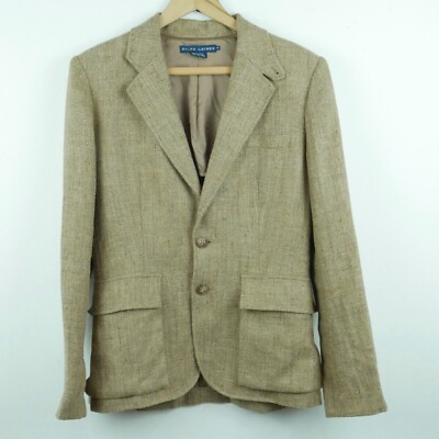 Ralph Lauren Women's Blazer 100% Linen Japan Preppy