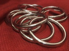 2" I.D. Stainless Steel O Rings for Belts Tack SCA LARP Medieval Dagohir Faire
