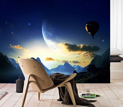 3D Planet Berge M2787 Tapete Wandbild Selbstklebend Abnehmbare Aufkleber Romy
