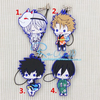 Anime PSYCHO-PASS Rubber Keychain Key Ring Rubber Strap Charm Bag Pendant Kimono