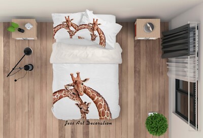 3D Giraffe Quilt Cover Set Bettwäsche Sets Kissenbezüge 64