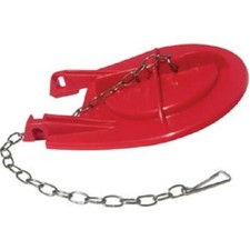  3 - Lasco Kohler Cimarron 3-1/4 In Red Rubber Toilet Flapper with Chain 04-154