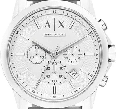 Armani Exchange Men's Chronograph, Silicone Watch, 44mm case size AX 1325  UK