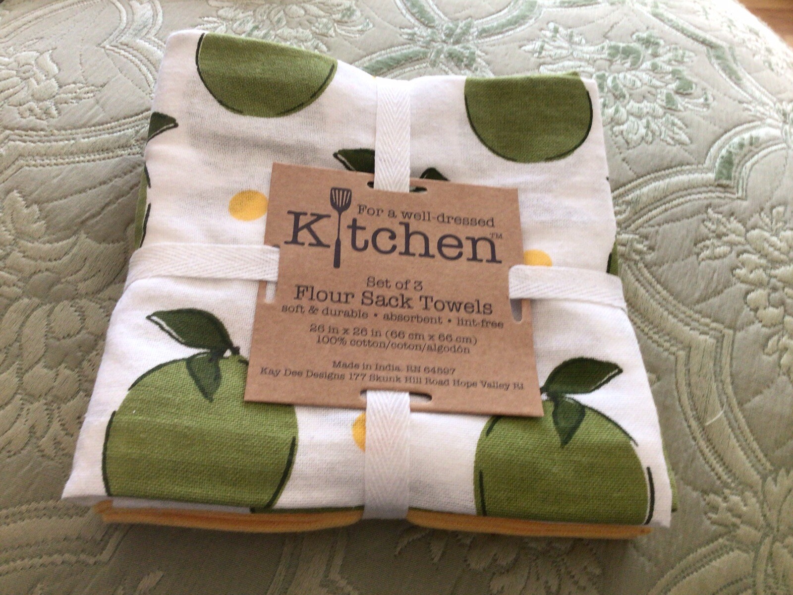 S Kay Dee Designs Limes Set Of 3 Cotton Dish Towels