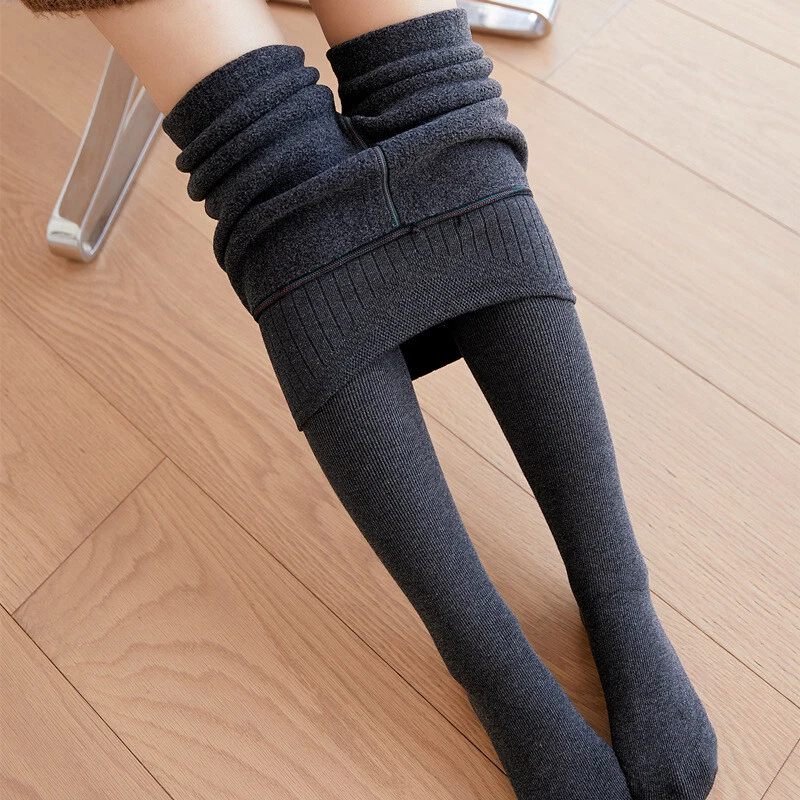 Women Warm Leggings Winter Thick Thermal Leggings Pants Sherpa Elastic Slim