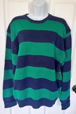 Polo By Ralph Lauren Pullover Sweater Navy Blue Green Blue Size M