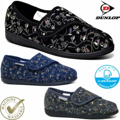 Ladies Memory Foam Slippers Wide Fit DIABETIC ORTHOPAEDIC Machine Washable Shoes