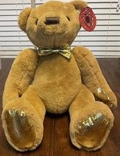 FAO Schwarz 160th Anniversary 13.5" Golden Monogram Teddy Bear