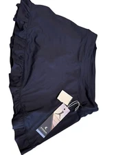 Kyodan Navy Blue White Diagonal Stripe Pleated Athletic Skirt Skort XS