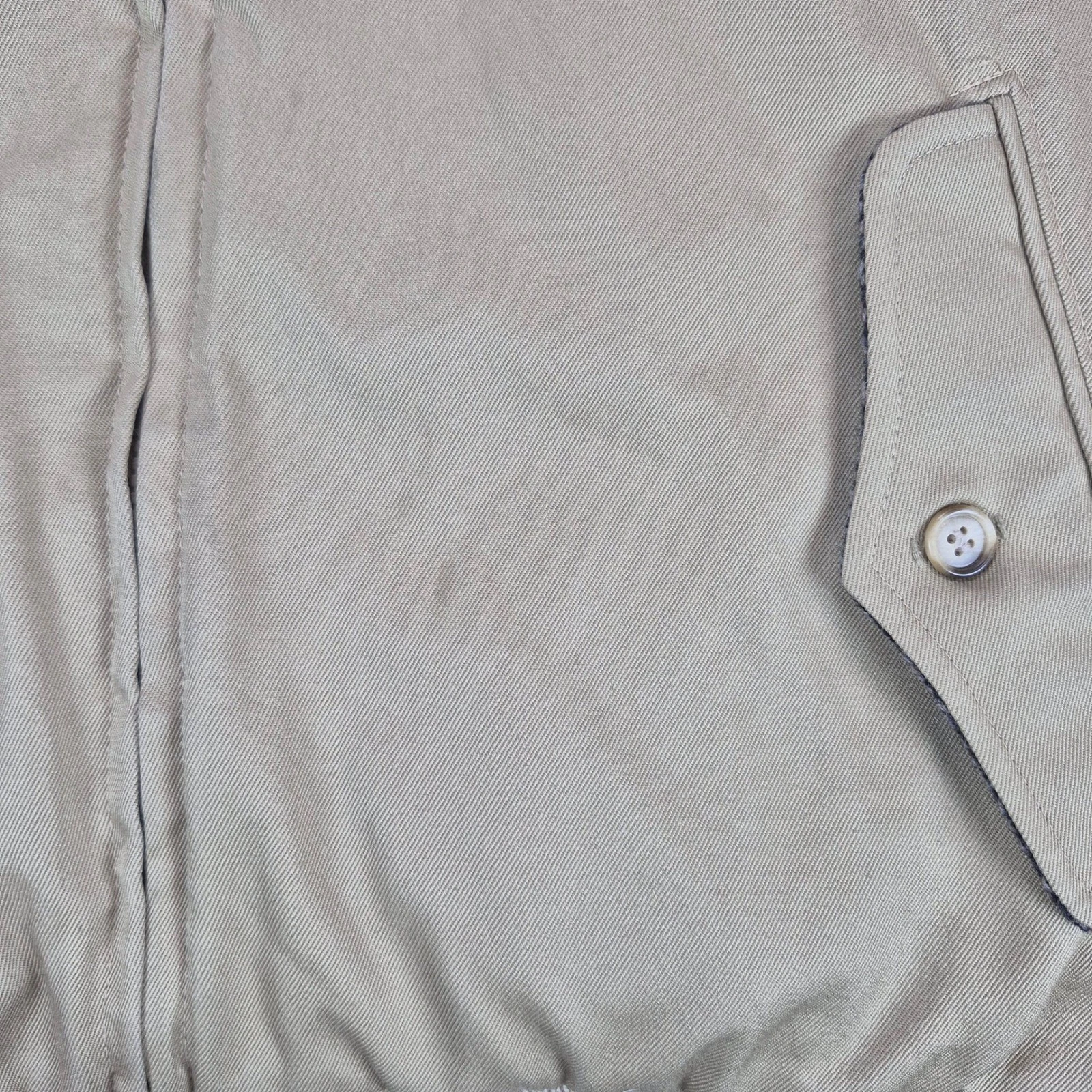 Vintage Lands End Jacket Mens Large Wool Reversible Herringbone Bomber USA Made - product detail image 7