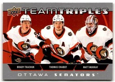 Brady Tkachuk / Thomas Chabot / Matt Murray 2021-22 Upper Deck Team Triples