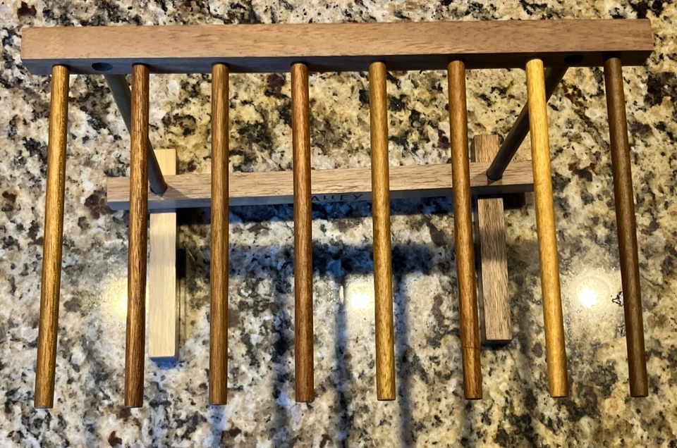 New Galley Pasta Drying Rack, 9.25-inch H x 12.5 L Acacia Wood, Collapsible - Image 4 of 4