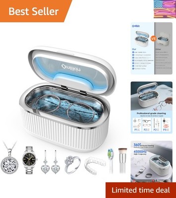 35W Ultrasonic Jewelry Cleaner, 45KHz Retainer Cleaner for Jewelry, 5 Timer &...
