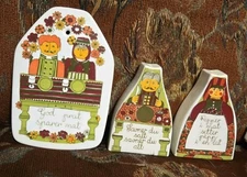 Figgjo Norway Flint Man Woman FOLKLORE Salt Pepper Shakers Trivet Plaque