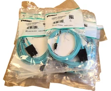 LOT OF 10 Panduit FX2ERLNSNSNM003 Fiber Optic Patch Cord, OM3 2-Fiber 1.6mm PC