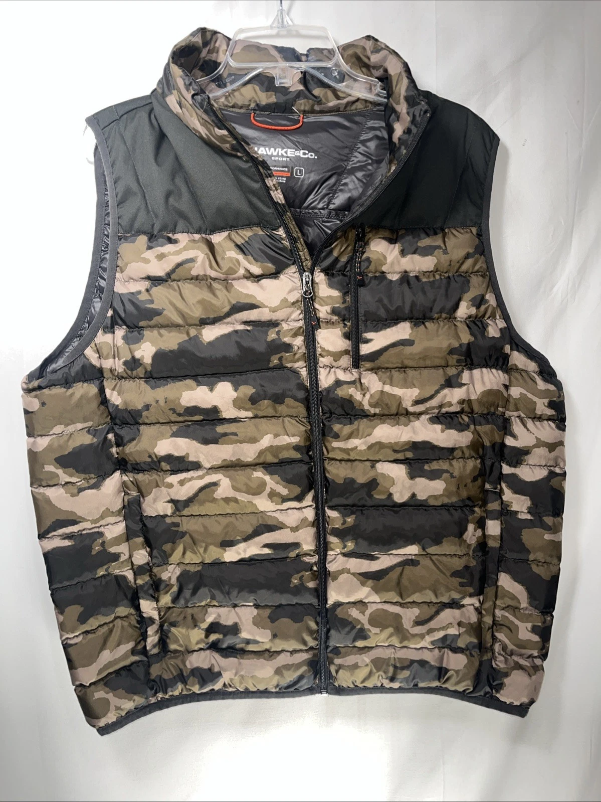 Camo Vest Hawke & Co Sport Performance Mens Lg Down Puffer Quilted