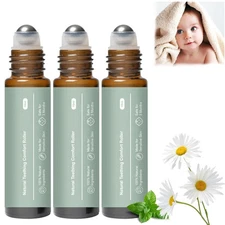 3X Mama‘s Teether Baby Teething Oil Roller,Natural Gentle Teething Relief Roller