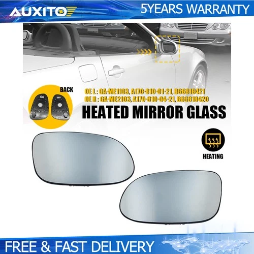 Mirror Glass Replacement Heated w/ Backing Left &Right for Mercedes-Benz CLK55 H