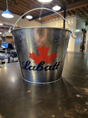 RARE Labatt Blue / Blue Light  Beer Ice Bucket  9'' Across