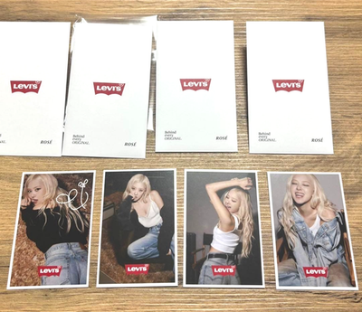 BLACKPINK リリイベ カード New BLACKPINK ROSÉ Levi's POB Limited Photocard Set 4PCS Sealed