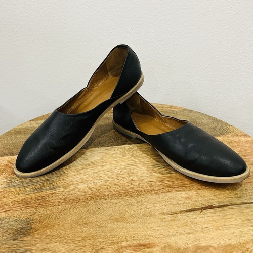 Coclico Women’s Black Pebbled Leather Yen Flats Women’s 41 / US 10 Made In Spain