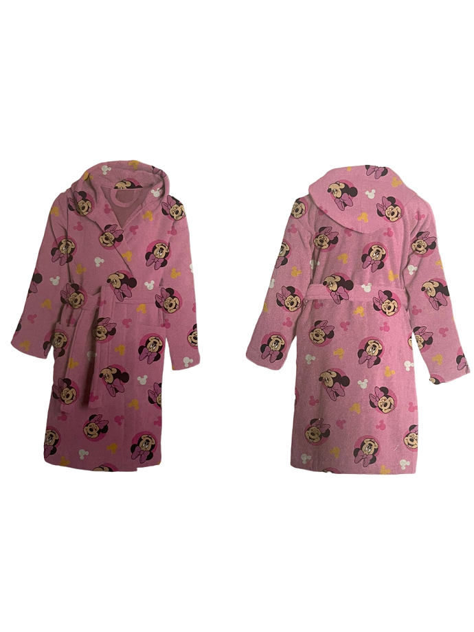 Accappatoio Bimba Minnie Mouse Art. Minnie Mouse Colore foto misura a scelta