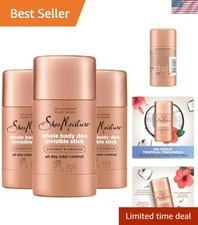 Plant-Based Whole Body Deodorant - Coconut  Hibiscus, 2.6 oz Stick, 3-Pack