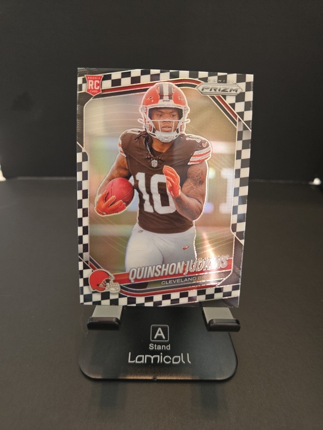 2025 Panini Prizm - Rookies Quinshon Judkins #313 Black & White Checker Prizm SP